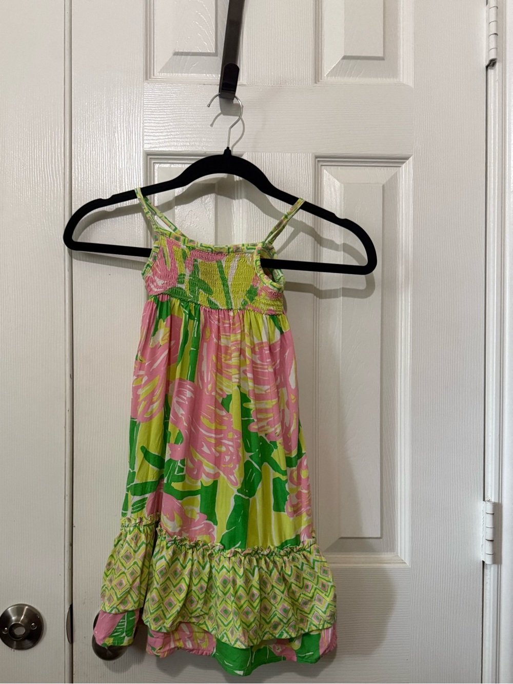 LILLY PULITZER TARGET Toddler Girls Pink Green Bright Tropical Sun Dress Size 2T
